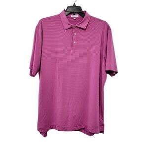 Peter‎ Millar Summer Comfort Jubilee Performance Polo Pink Purple Stripe Size XL